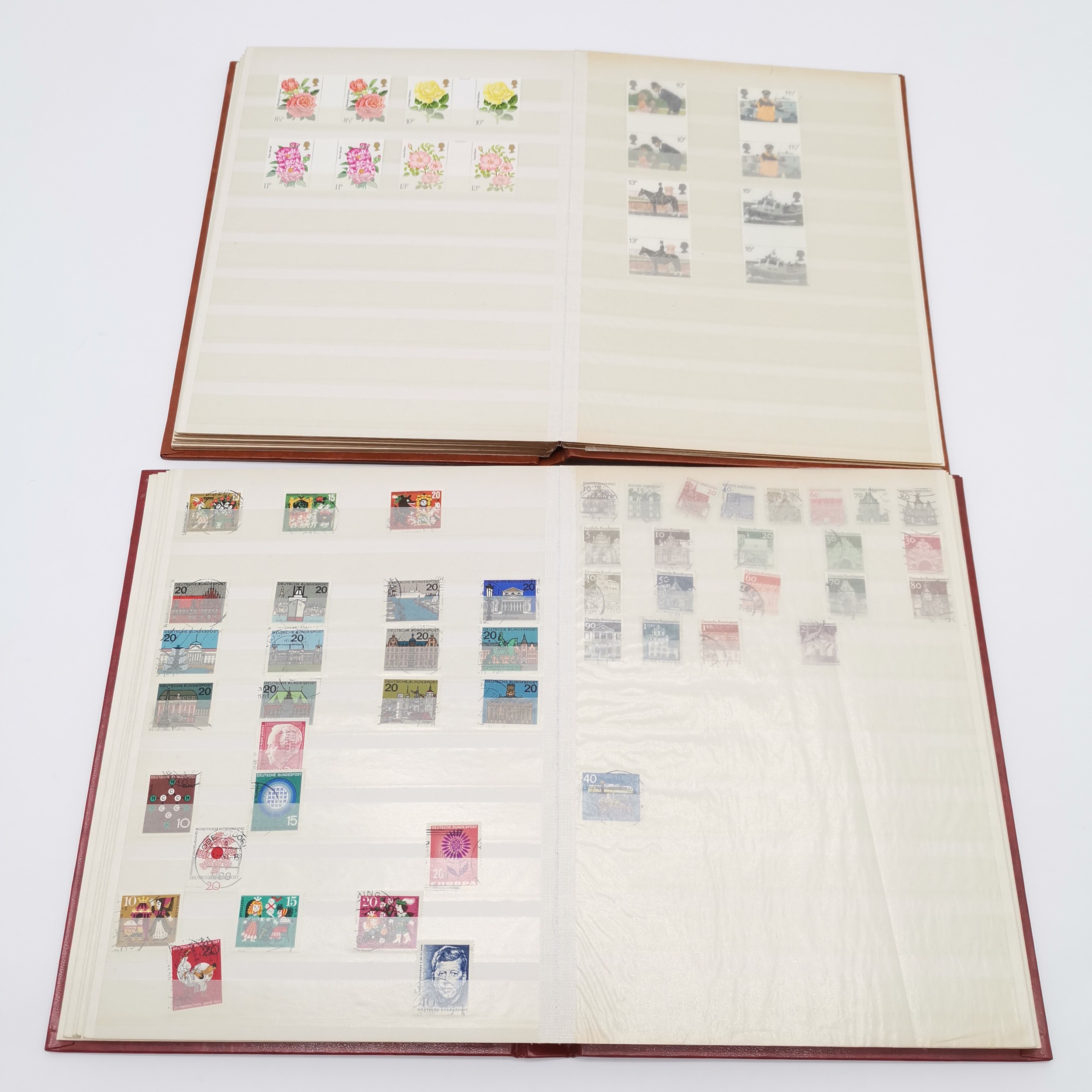 6 x stamp stockbooks + 2 albums with world collection with predominantly more GB & Germany - Image 2 of 19