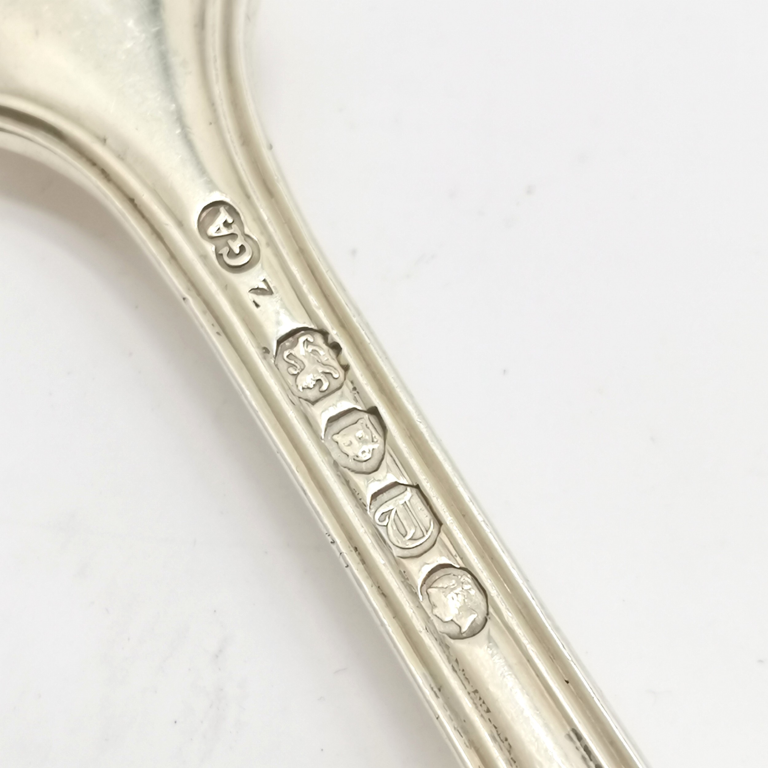 1854 Silver flatware by Chawner & Co (George William Adams) fiddle and thread pattern comprising x35 - Image 8 of 10
