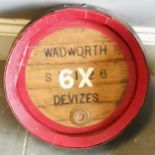 Wadworth 6X Devizes barrel top tray (36cm diameter)