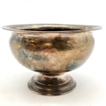 1915 silver rosebowl on pedestal base by Atkin Brothers - 350g & 18.5cm diameter x 11.5cm high ~