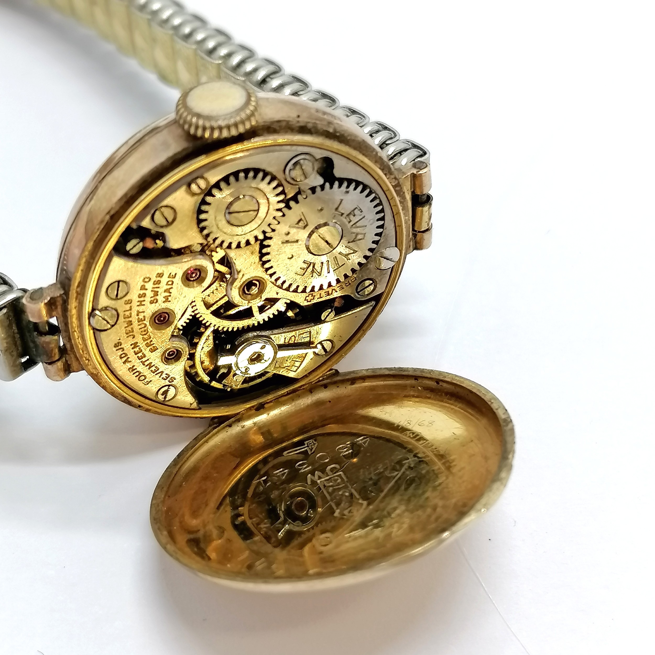 Breguet HSPG swiss made (marked Levantine A1 marked cog) 9ct gold 20mm cased wristwatch in - Image 2 of 4