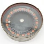 Vintage hand roulette game with push button action (British made) - 12cm diameter & works at time of