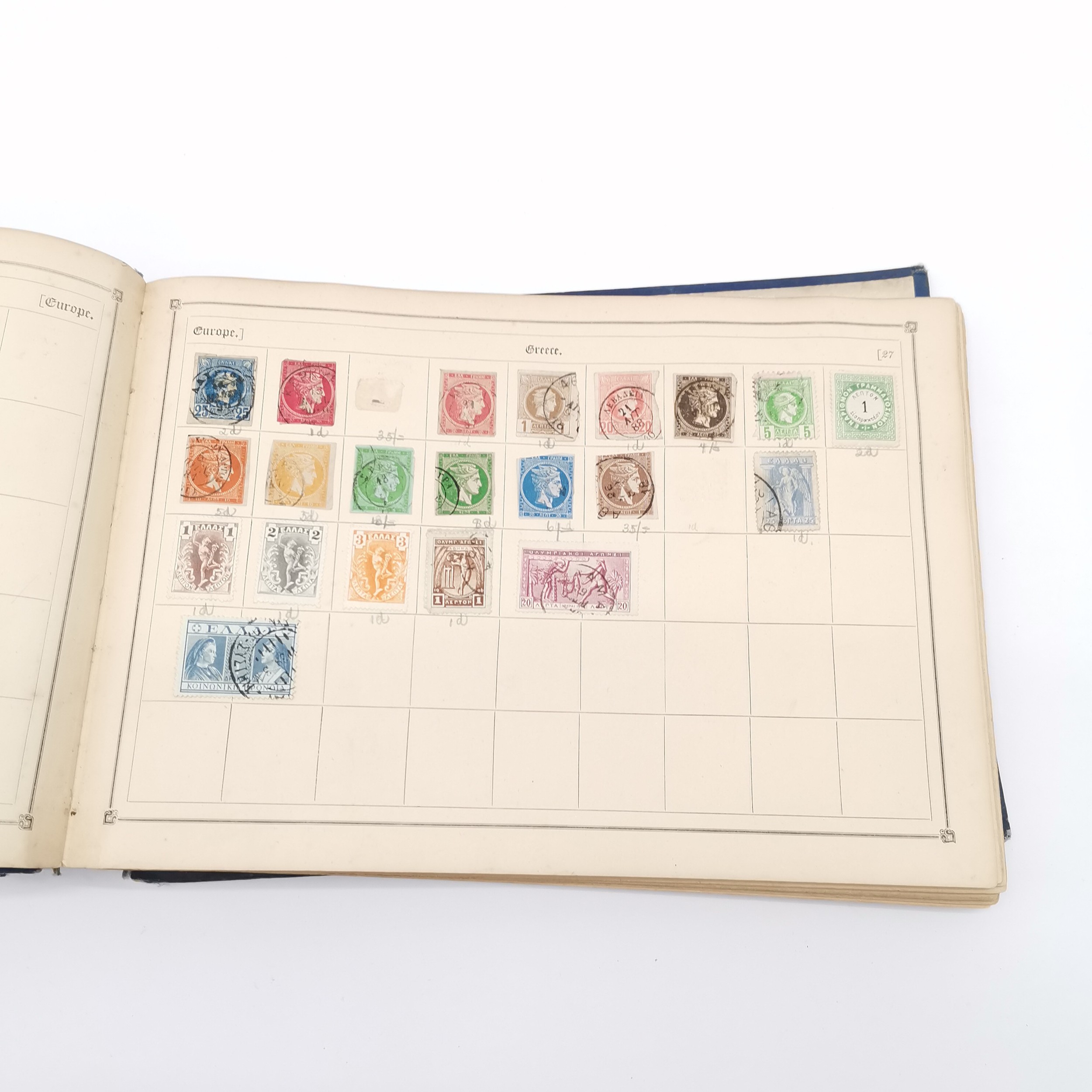 Cosmopolitan postage stamp album with useful collection inc GB 1d penny black, China dragon stamps & - Image 14 of 26