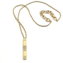 Christian Dior necklet with pendant drop - 42cm long