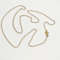 9ct (indistinctly marked) gold fine 48cm chain - 1.3g - old repair to connecting ring