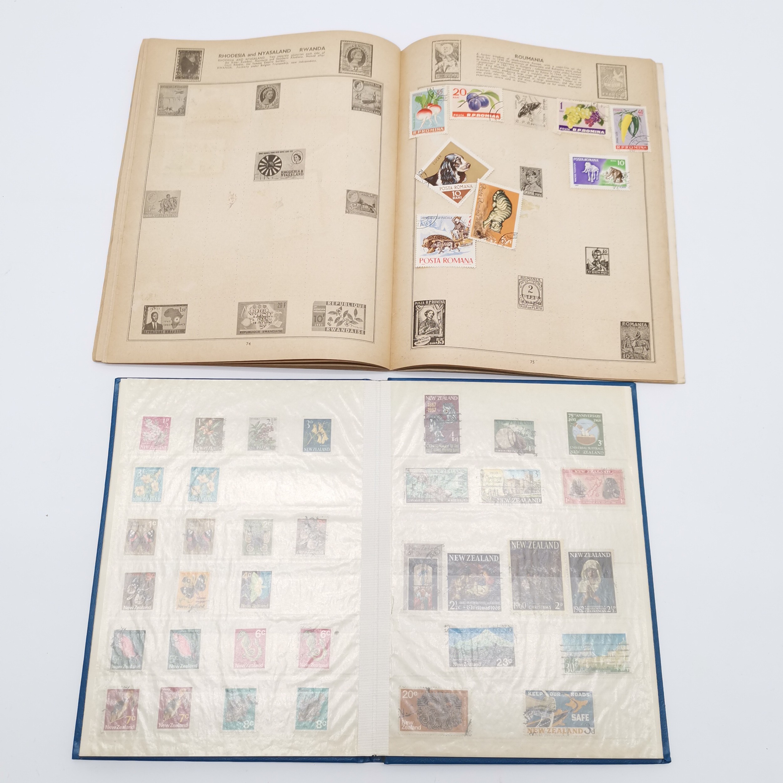 Box of loose stamps etc inc Hong Kong 1973 definitives folder - Image 4 of 8