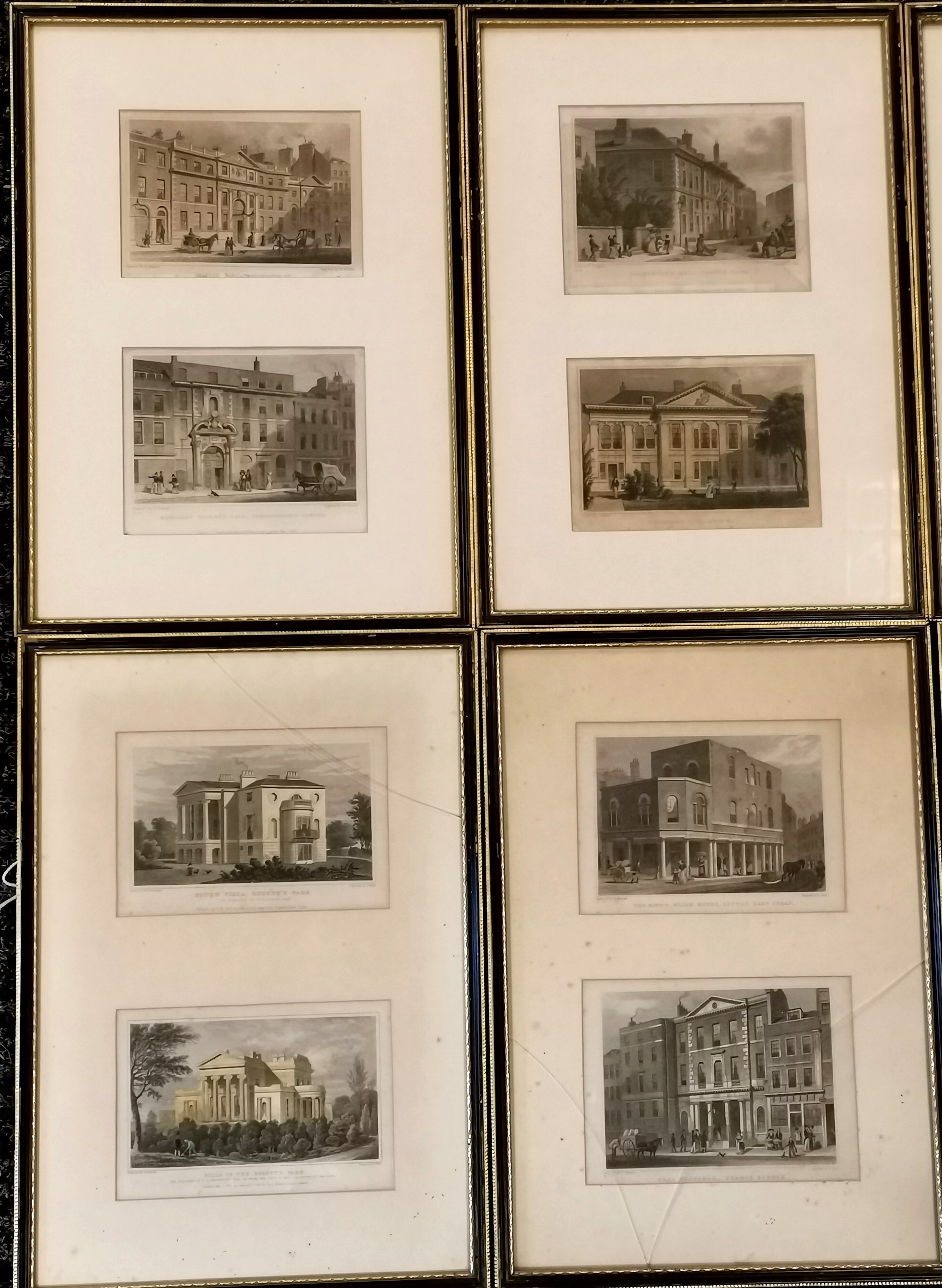 Set of 10 framed engravings of assorted famous buildings in London, to include, Apsley House, Hyde - Image 2 of 2