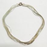 Silver marked 7 strand neckchain - 40cm & 36g - SOLD ON BEHALF OF THE NEW BREAST CANCER UNIT