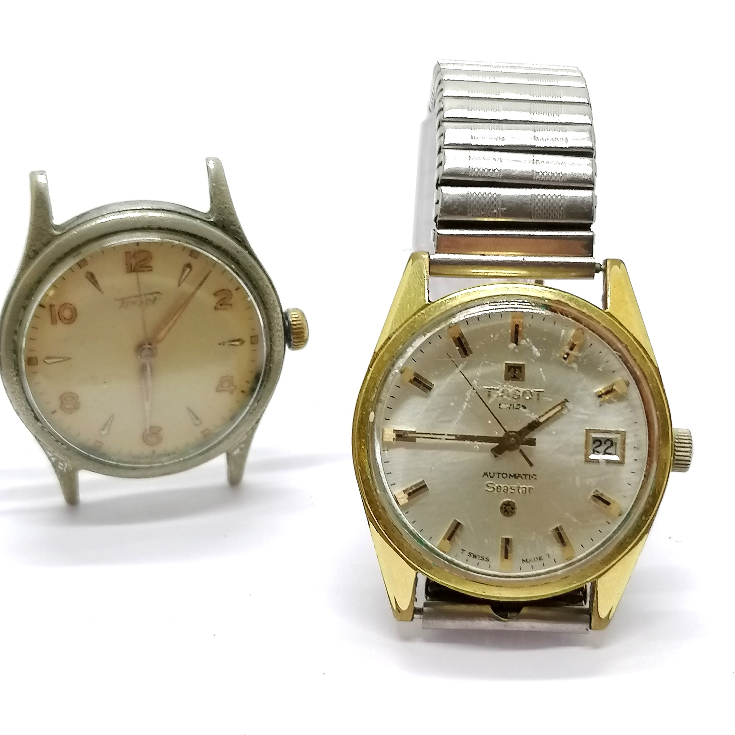 2 x Tissot wristwatches - automatic Seastar with date aperture in gold plated 32mm case & manual - Image 3 of 3