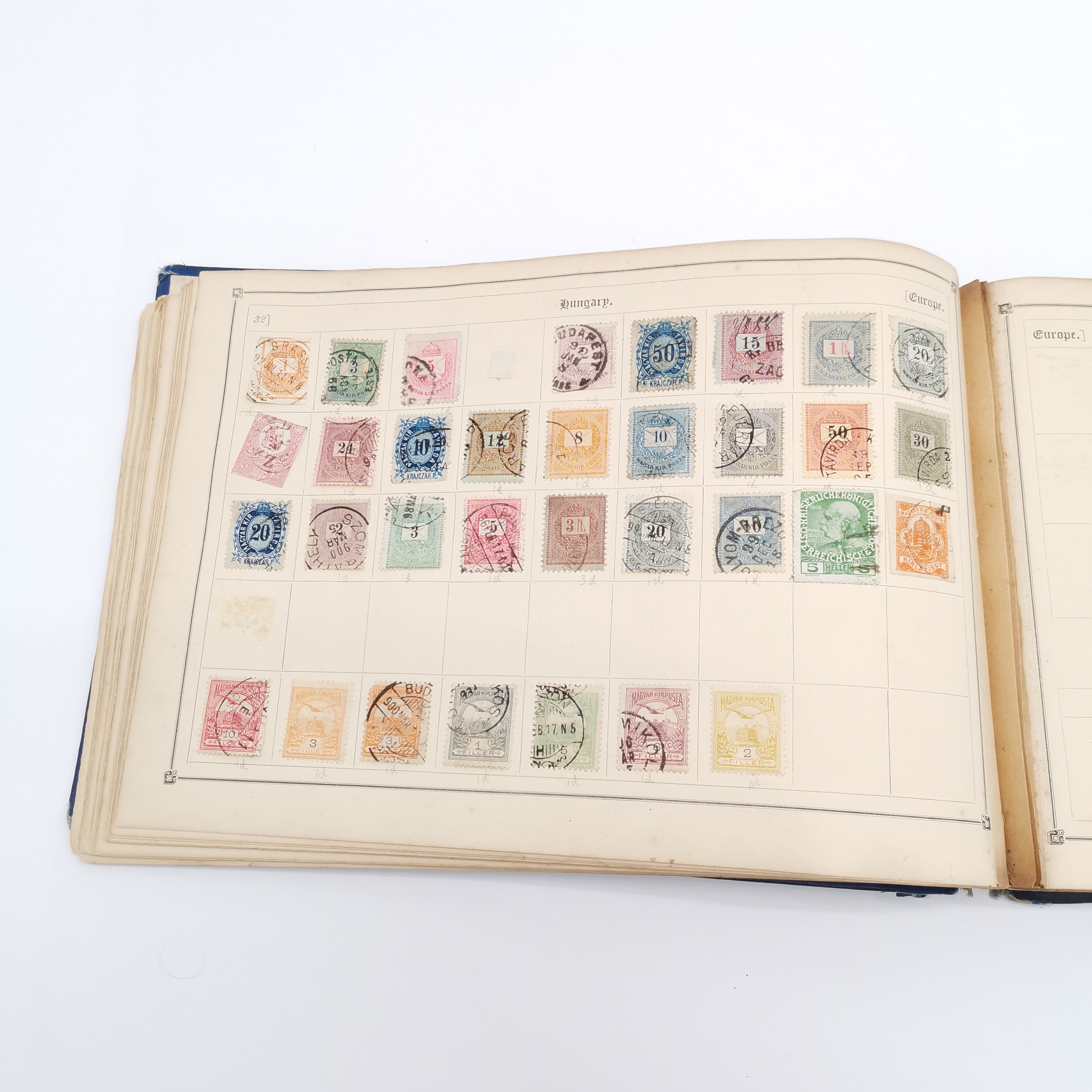 Cosmopolitan postage stamp album with useful collection inc GB 1d penny black, China dragon stamps & - Image 11 of 26