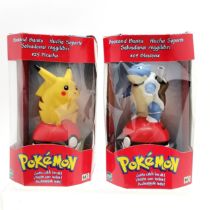 Pair of Pokémon Hasbro bookend banks of #25 Pikachu & #09 Blastoise - in original boxes (a/f) -