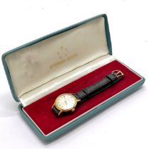 Eterna-matic Sahida automatic mid size 18ct gold wristwatch (22mm case) in original retail box - has