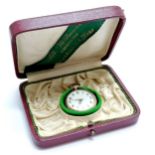 Antique unmarked gold outer cased fob watch - 28mm case in original antique retail box for Alb
