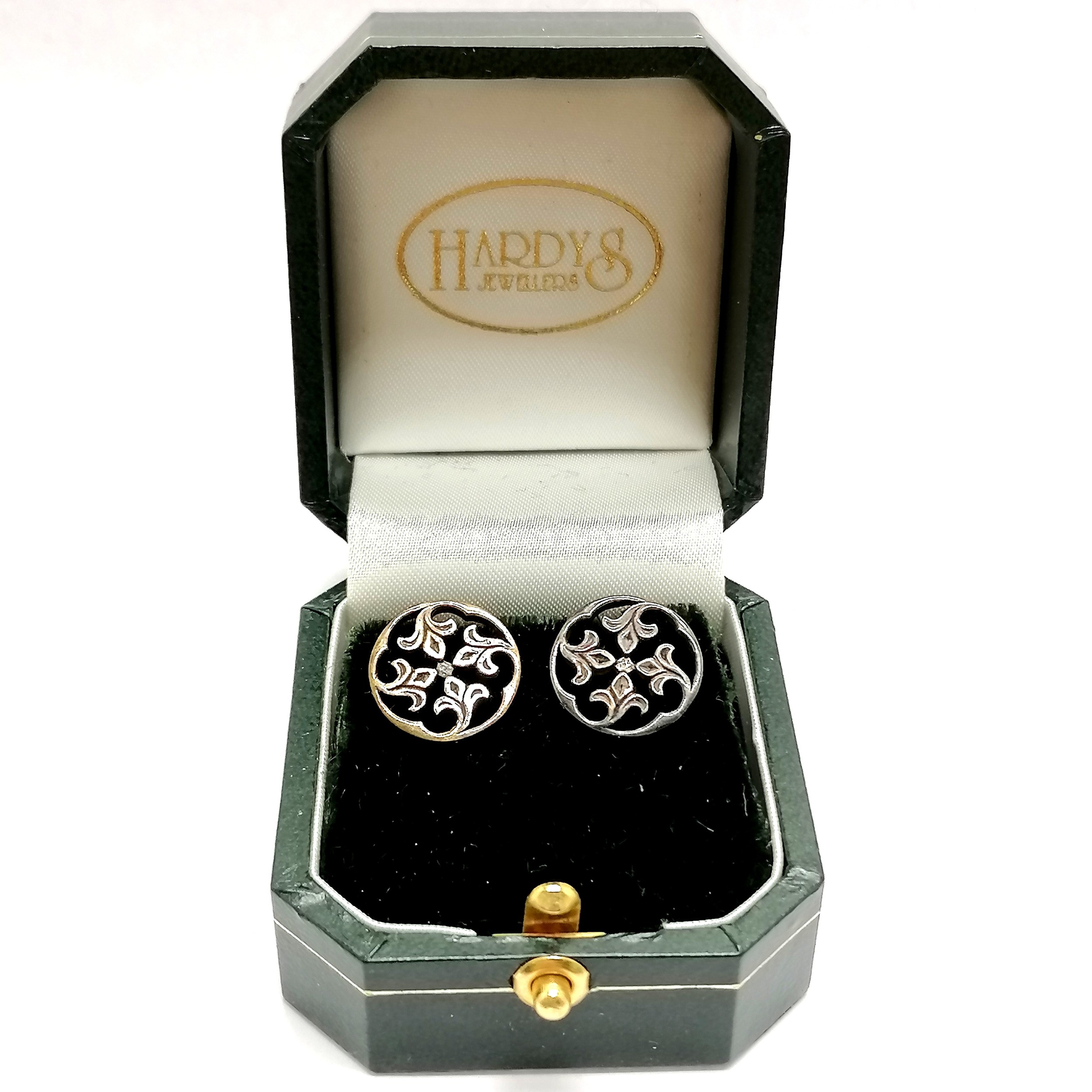 Hebridean jewellery Sandray silver celtic stud earrings (RRP £100) - 15mm diameter & 4.1g - SOLD