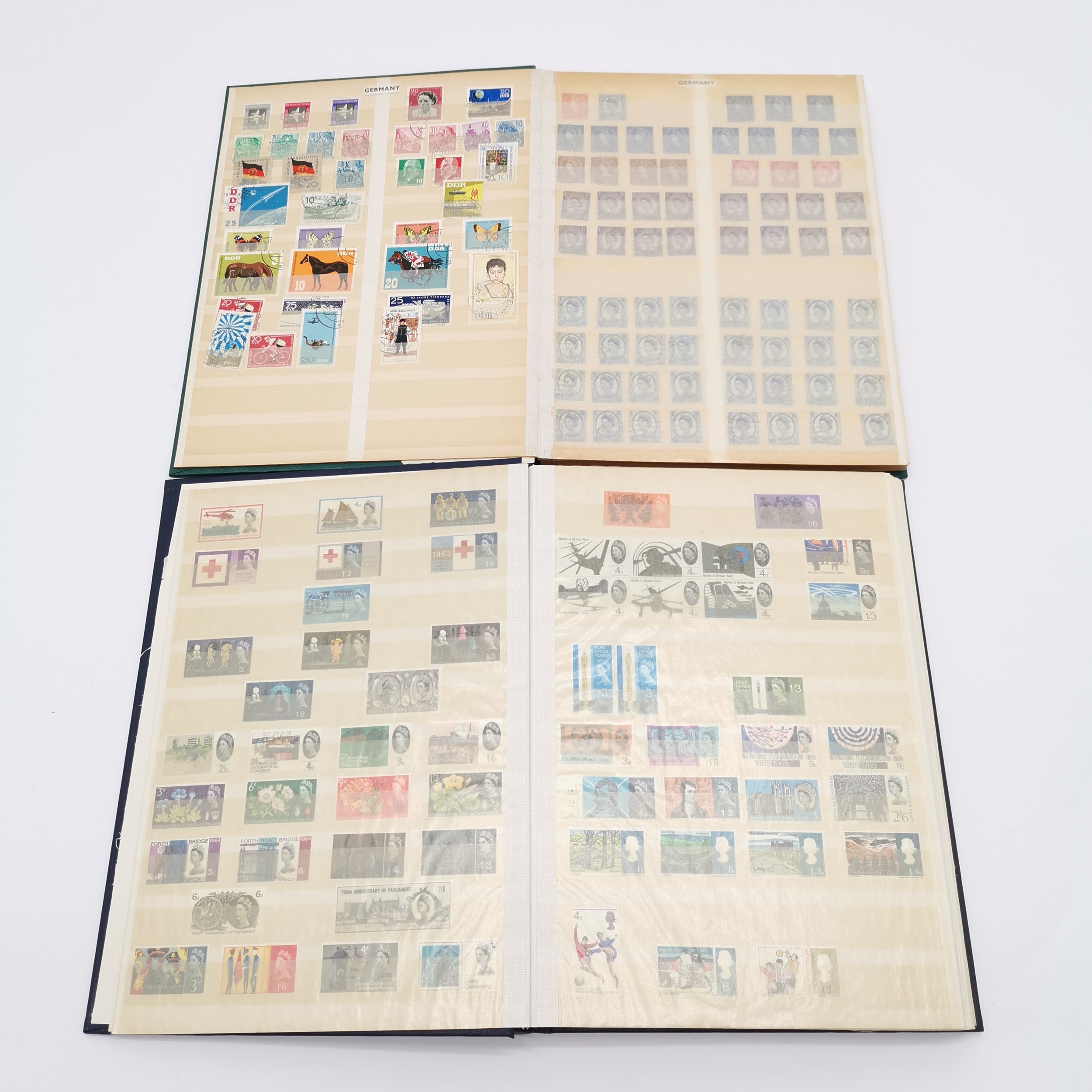 6 x stamp stockbooks + 2 albums with world collection with predominantly more GB & Germany - Image 14 of 19