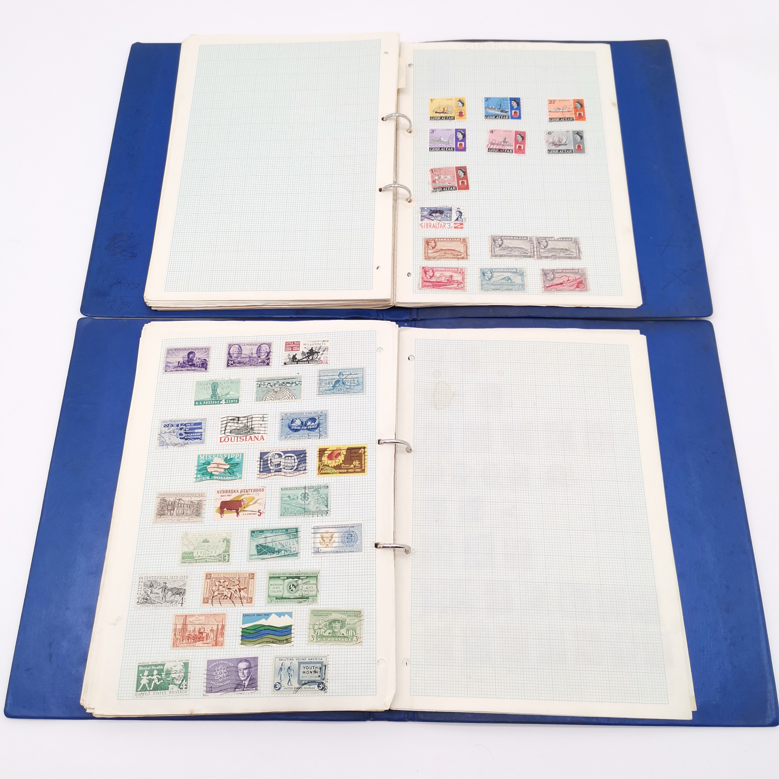 6 x stamp stockbooks + 2 albums with world collection with predominantly more GB & Germany - Image 16 of 19