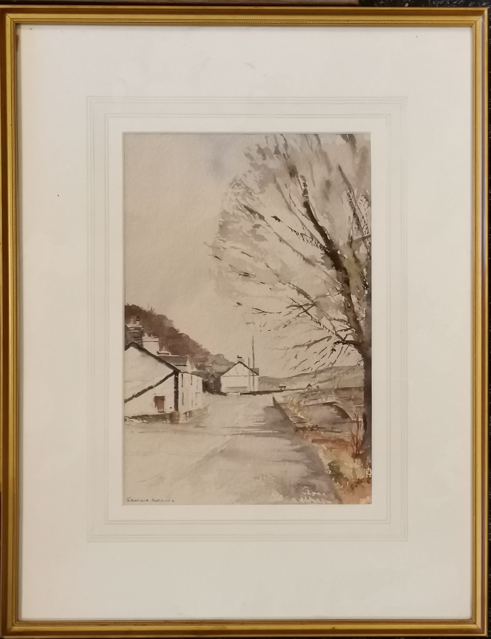 Edward Morris 5 x framed watercolour paintings - largest frame 34.5cm x 69.5cm - Image 2 of 4