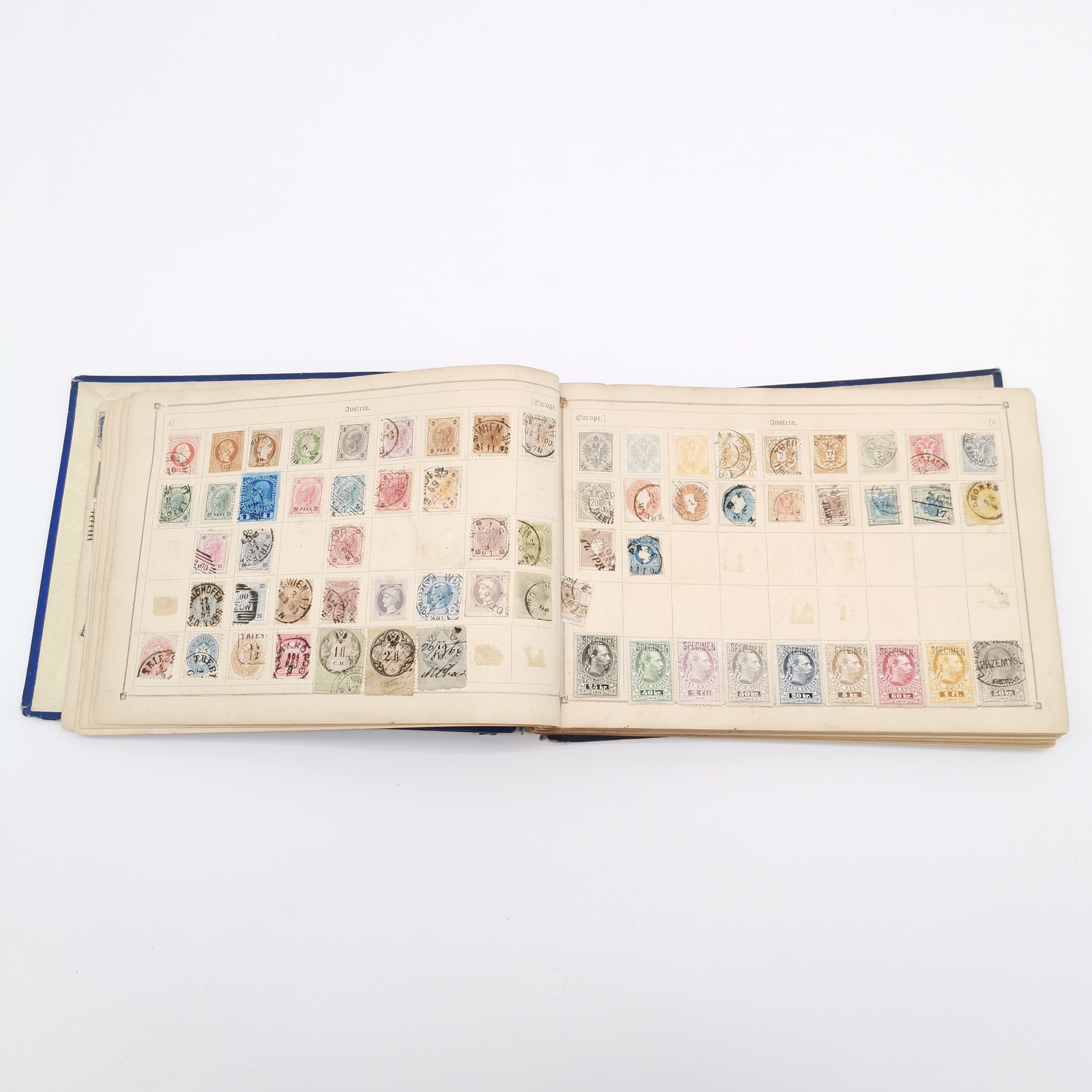 Cosmopolitan postage stamp album with useful collection inc GB 1d penny black, China dragon stamps & - Image 3 of 26