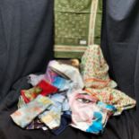 Job lot of vintage scarves to include vintage silk some scarves named inc Nadia Firenze.