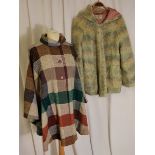 2 vintage tweed items, 1 checked tweed by Jon Molloy in Donegal tweed t/w wool mohair jacket by