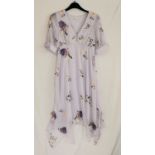 Vintage Monsoon lilac chiffon dress - UK12 - good condition