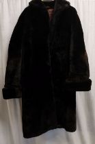 Dark brown sheepskin coat Made in England from Tescan Fur Skins