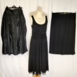 3 Vintage Laura Ashley evening items to include polyester taffeta skirt size 12 t/w crepe small