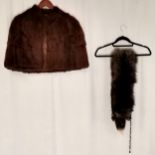 2 Fur items inc Candian squirrel cape 1930s t/w whole fox stole in good condition.