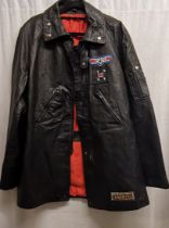 Vintage leather Yamaha jacket with Top gun logo on the front & large Yamaha logo on the back. Good