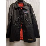 Vintage leather Yamaha jacket with Top gun logo on the front & large Yamaha logo on the back. Good