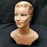 1930s Display head for Jacoll hats - slight damage to face otherwise in good condition