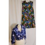 Two vintage items, one jacket 1950s cotton bolero style 104 cm bust in good condition t/w 1960s