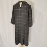 Vintage Lauren Ashley dress with grey check pattern, size 14 in good used condition.