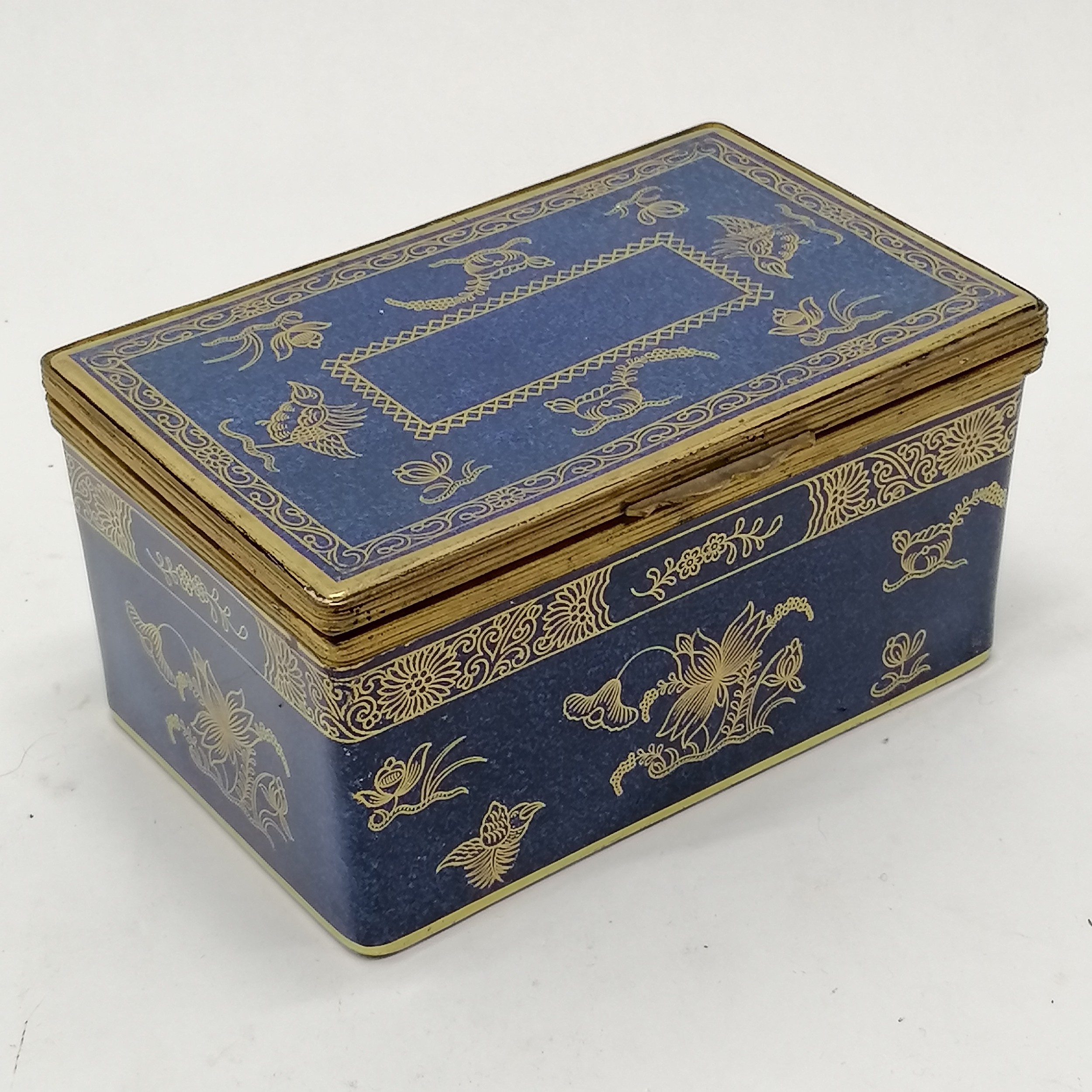 T Goode & Co (London) Copeland ormolu mounted blue & gilt decorated ceramic table box with - Image 7 of 7