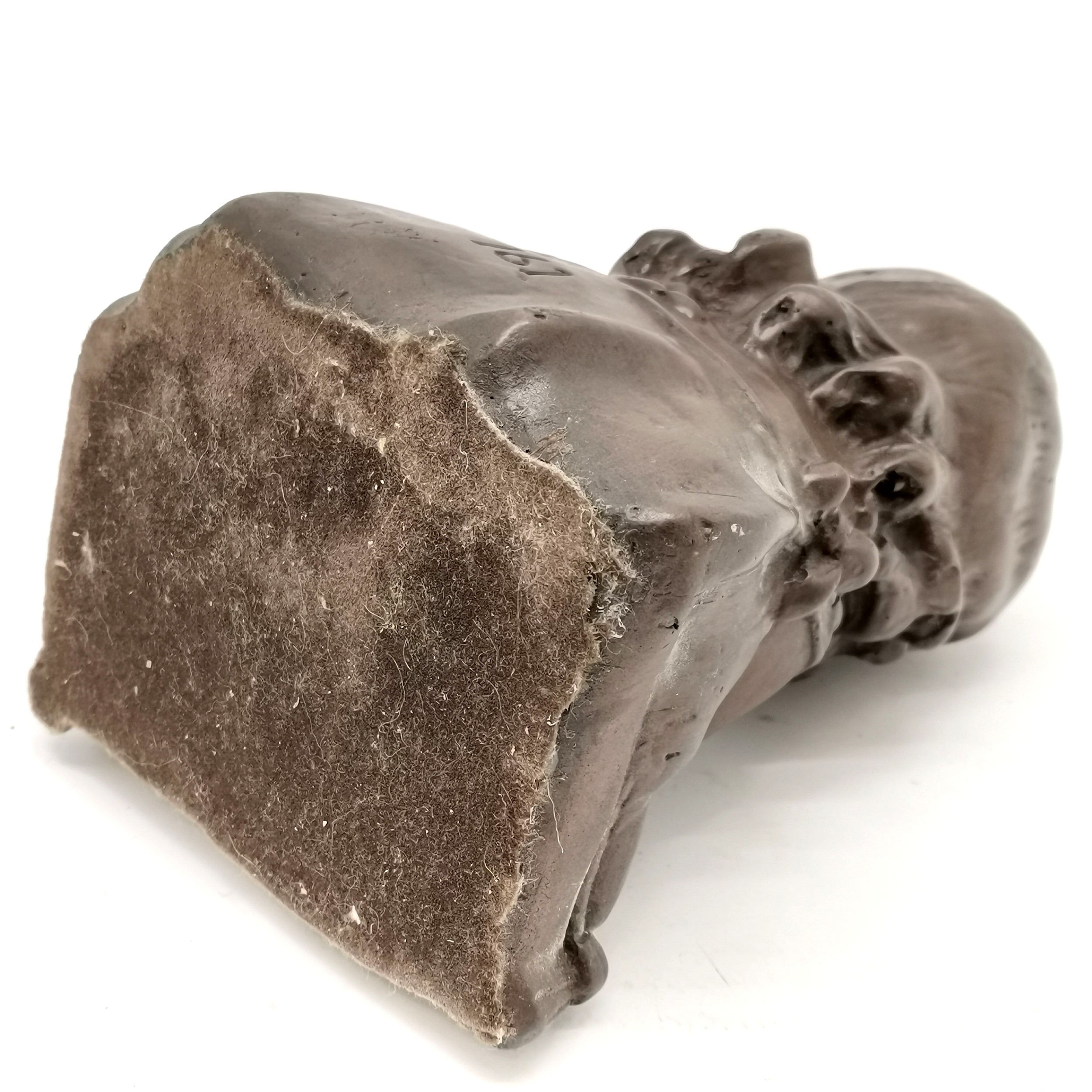 Bronzed resin bust of a little girl resting on a cushion, bears number 161 to reverse, in good - Image 3 of 3