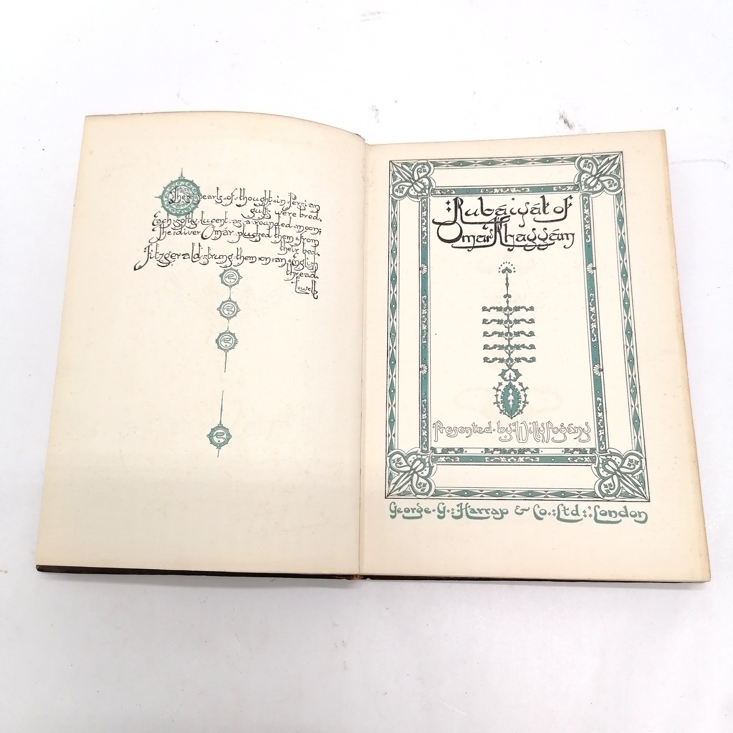(1909+) Rubaiyat of Omar Khayyam (George Harrap) book with illustrations by William 'Willy' Andrew - Image 6 of 8