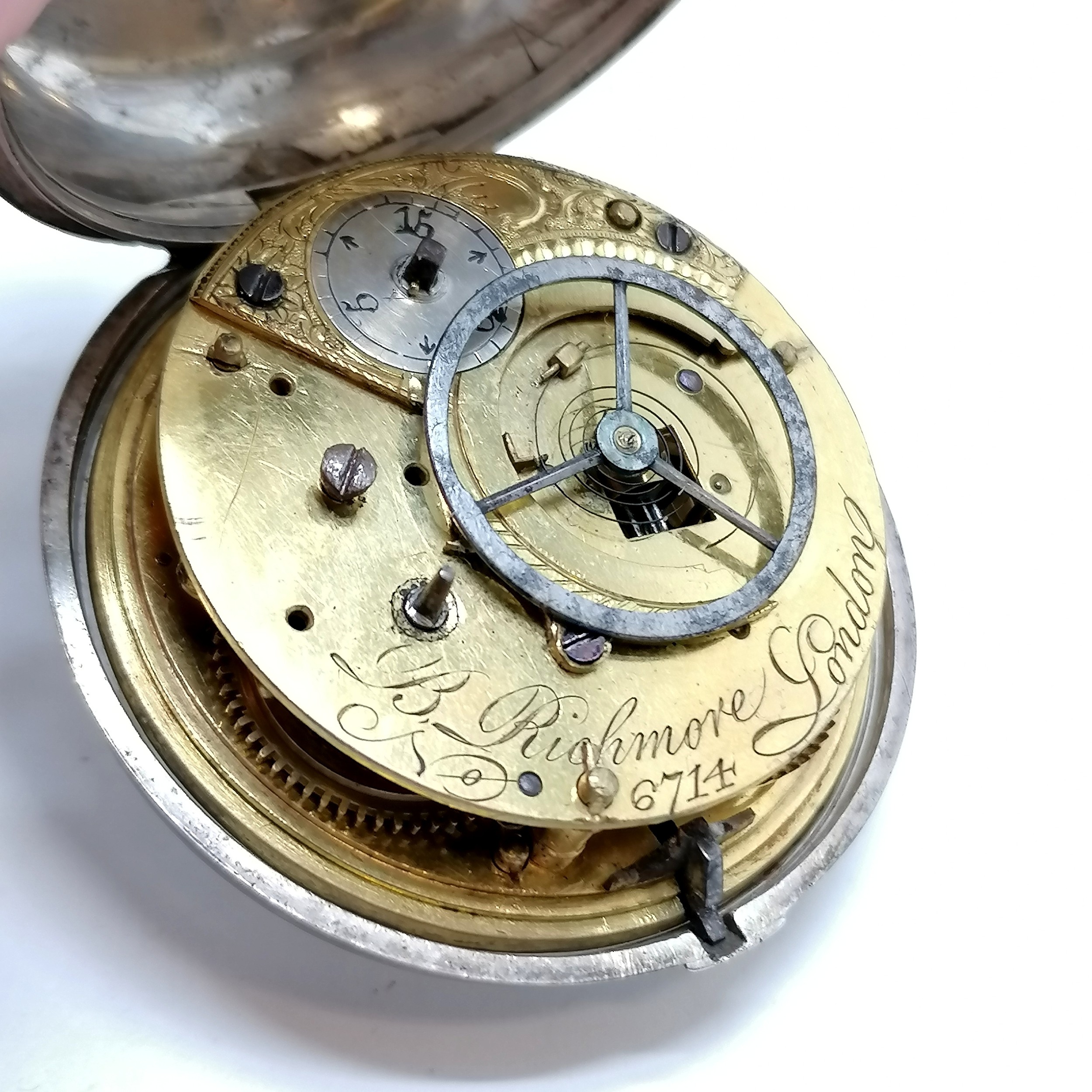 5 x antique silver cased pocket watches (J W Benson (runs) in original fitted display box) ~ for - Image 3 of 7