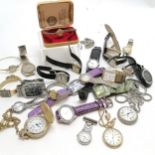 Qty of mechanical & quartz wristwatches inc Seiko, Jaguar (a/f) etc - for spares / repairs