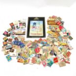 Collection of assorted vintage matchboxes and match box covers to include advertising, etc t/w a