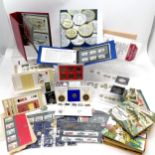 Qty of philately, coins, teacards inc Brooke Bond, small qty of GB presentation packs inc Auto