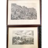 4 x framed military prints inc 1897 Charge of the Gordon Highlanders at Dargai (frame 66.5cm x