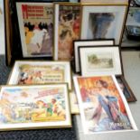 11 x framed pictures inc 1897 Victoria diamond jubilee, shire horses signed by C Scott-Kestin,