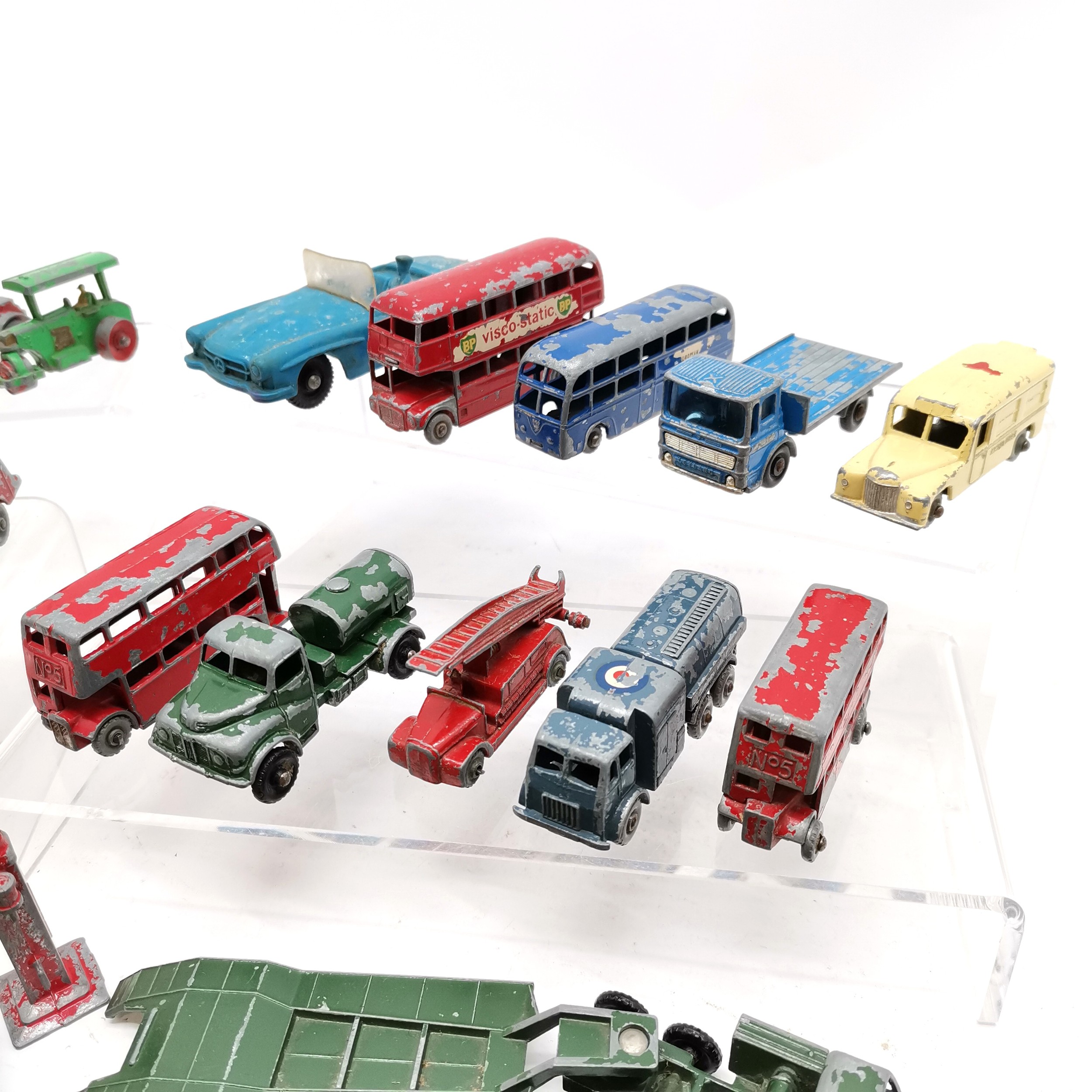 Qty of mostly die cast vintage toy cars mostly Lesney all in playworn condition - Image 4 of 4