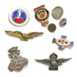 Qty of badges inc silver, Princess Louise's, 2nd Regiment of Bengal Lancers buttons, (Captain) Scott