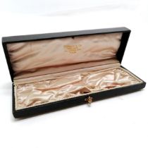 Antique Tiffany & Co empty retail box with original silk lining & unusual catch - 23.5cm x 8cm x 4.