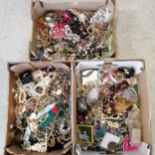 3 x boxes of costume jewellery - SOLD ON BEHALF OF THE NEW BREAST CANCER UNIT APPEAL YEOVIL HOSPITAL