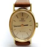 Omega ladies gold plated Deville manual wind wristwatch - no obvious damage & running BUT WE