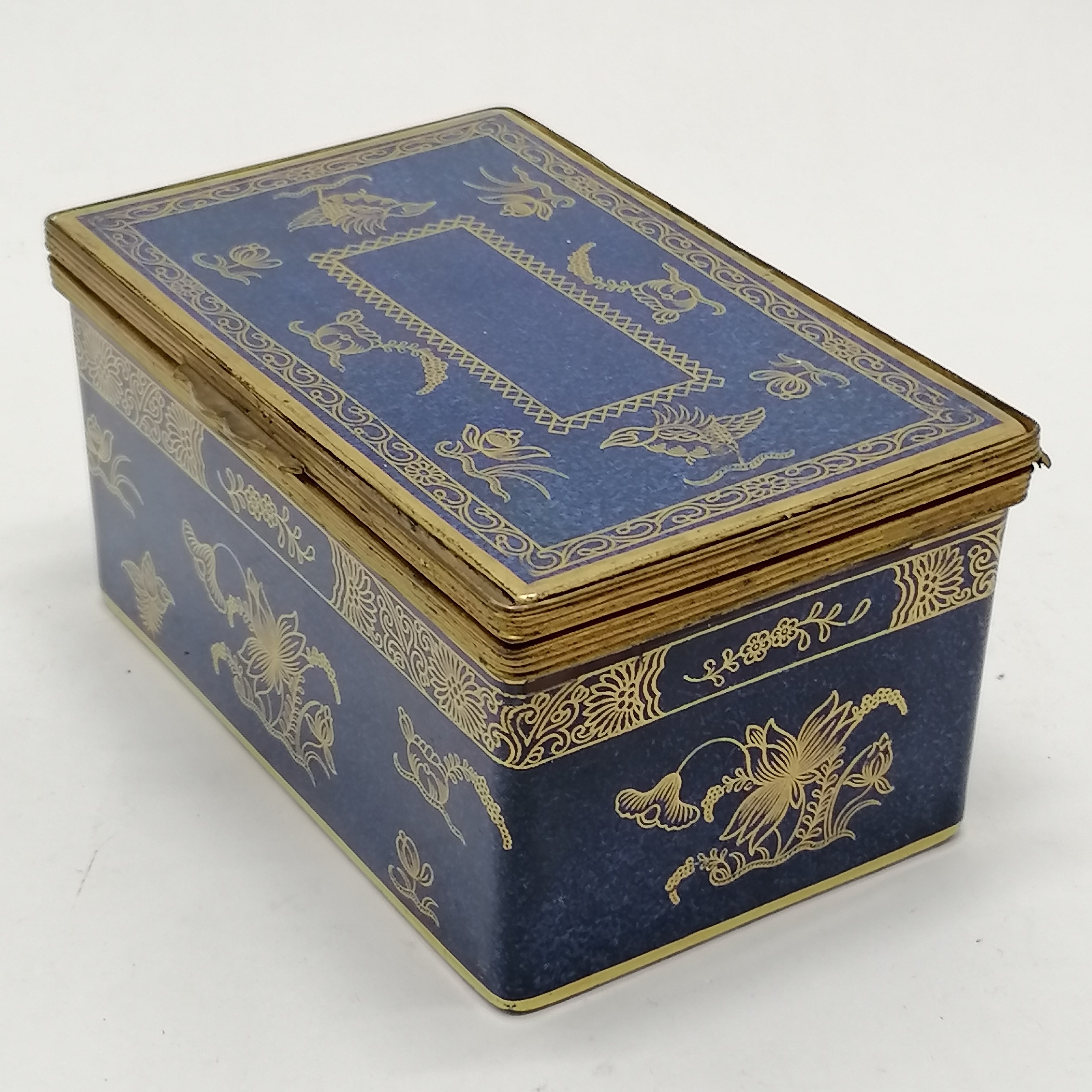 T Goode & Co (London) Copeland ormolu mounted blue & gilt decorated ceramic table box with - Image 6 of 7