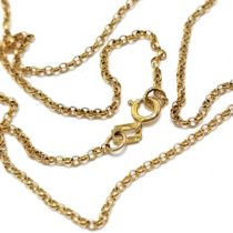 9ct hallmarked gold neckchain - 44cm & 2.3g