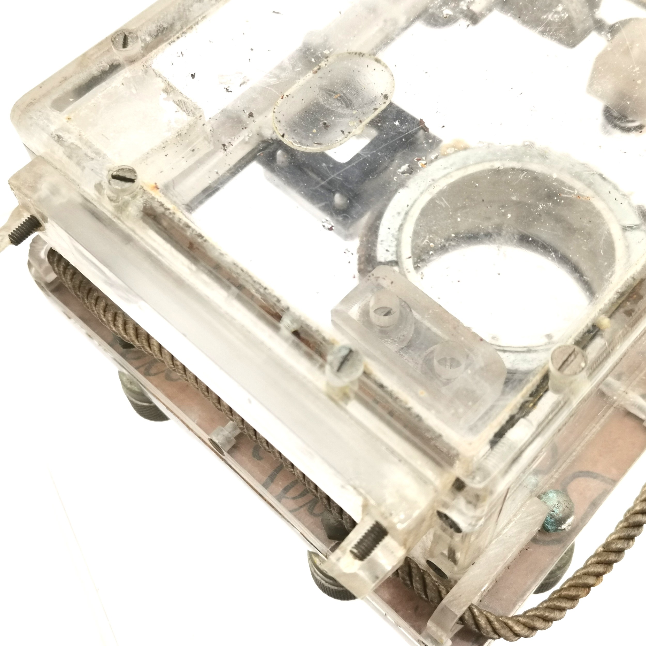 C1960's scratch built Perspex and aluminium waterproof camera case for filming underwater. purported - Image 3 of 5
